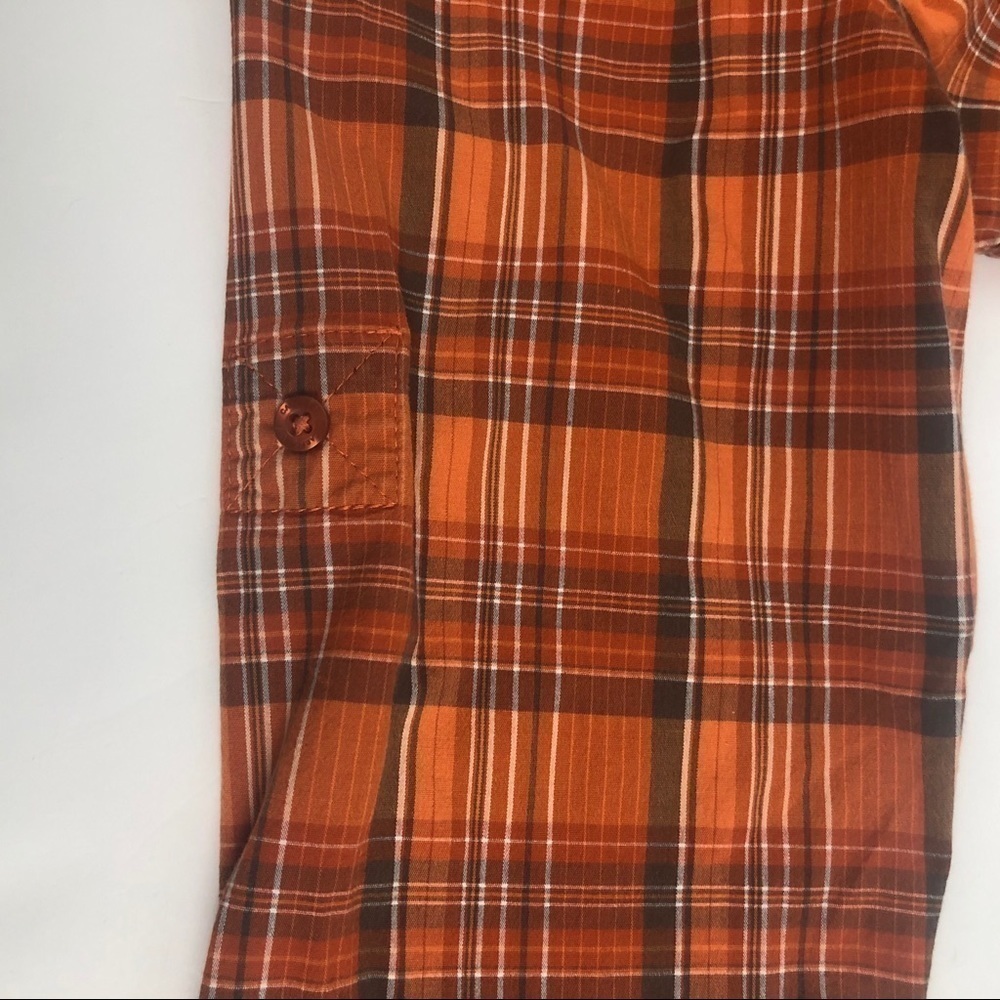 CABELA’S Women’s Button Shirt Sz Medium Multi Color Plaid Long sleeves Convert - Picture 9 of 12